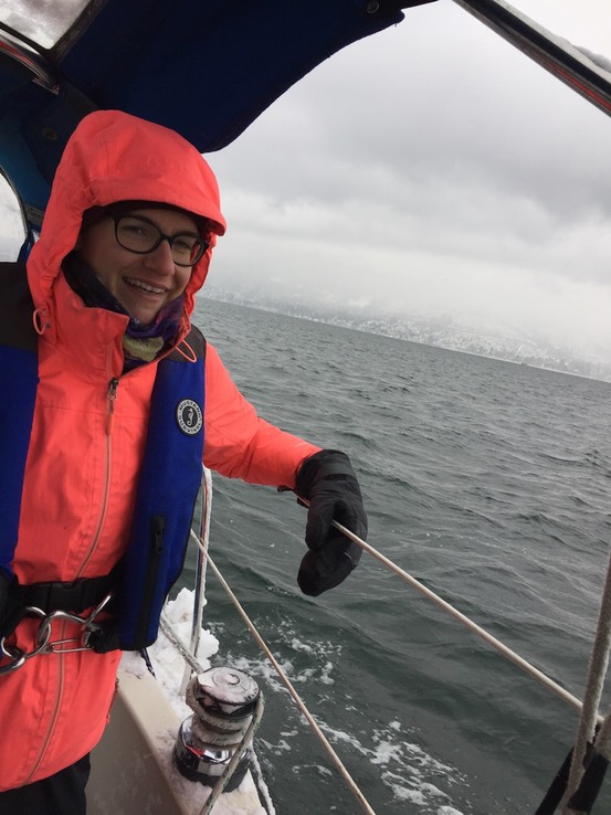 Melanie Achitect North Quebec Sail in winter